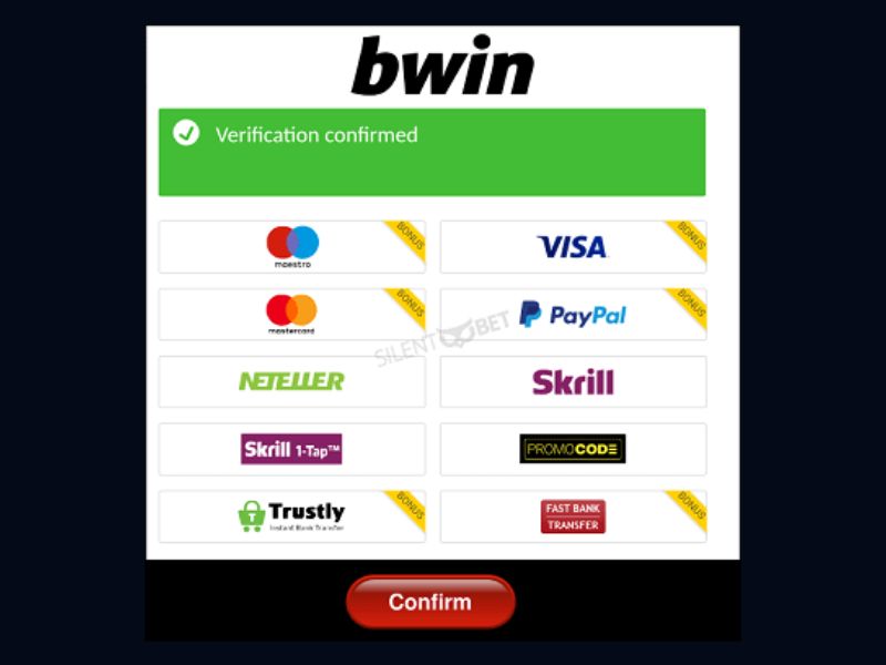 Depósito para Figuala na Bwin